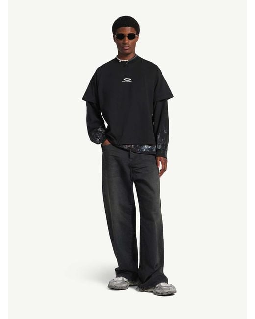 Balenciaga Gray Wide Leg Jeans for men