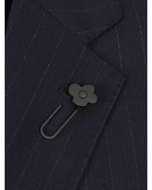 Lardini Blue Straight Wool Suit for men