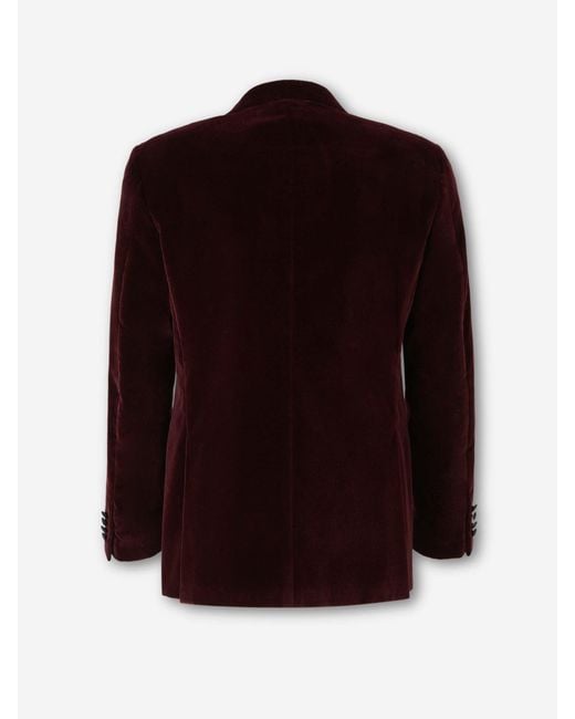 Canali Purple Blazer Straight Velvet for men