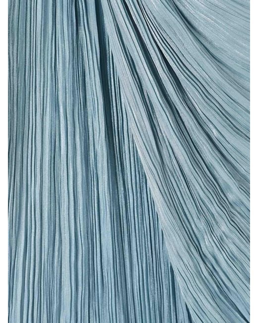 Marmar Halim Blue Draped Maxi Dress