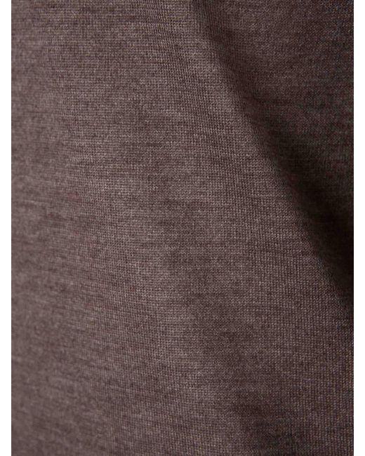 Santa Eulalia Brown Thin V-Neck Sweater for men