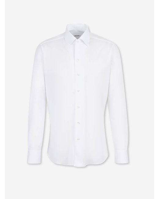 Fray White Long Sleeve Shirt for men