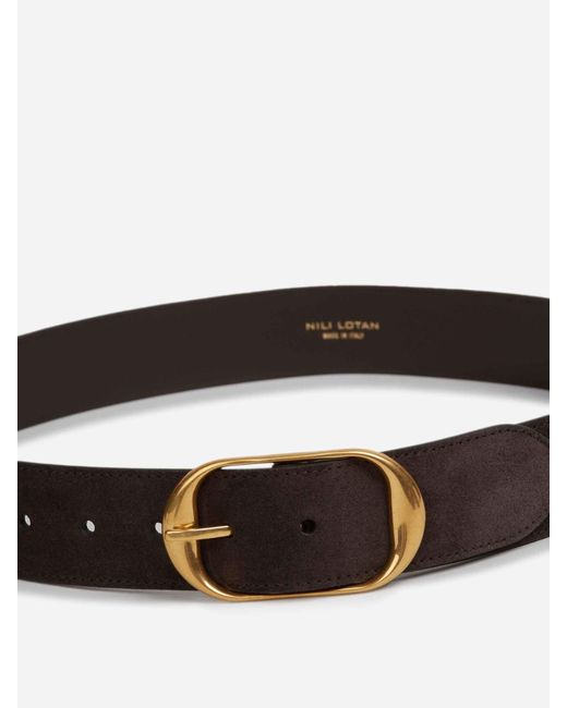 Nili Lotan White Nili Suede Belt