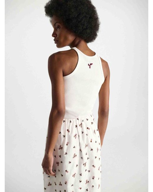 Dorothee Schumacher White Ribbed Tank Top