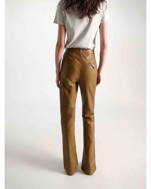 Dorothee Schumacher Natural Straight Leather Trousers