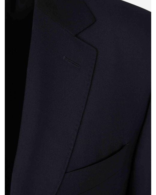 Abito Liscio Dritto di Canali in Blue da Uomo