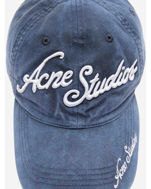 Acne Blue Wide-Brim Hat