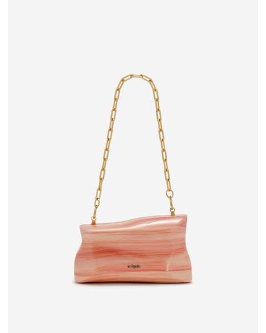 Cult Gaia Pink Malaya Clutch Bag