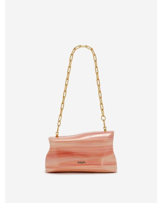 Cult Gaia Pink Malaya Clutch Bag