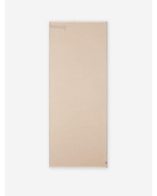 Brioni Natural Plain Scarf for men