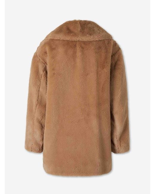 Herno Brown Short Fur Coat