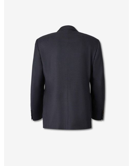 Canali Blue Straight Wool Suit for men