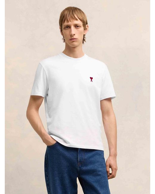 Camiseta blanca con logotipo AMI de hombre de color White