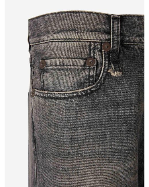 R13 Gray Straight Jeans