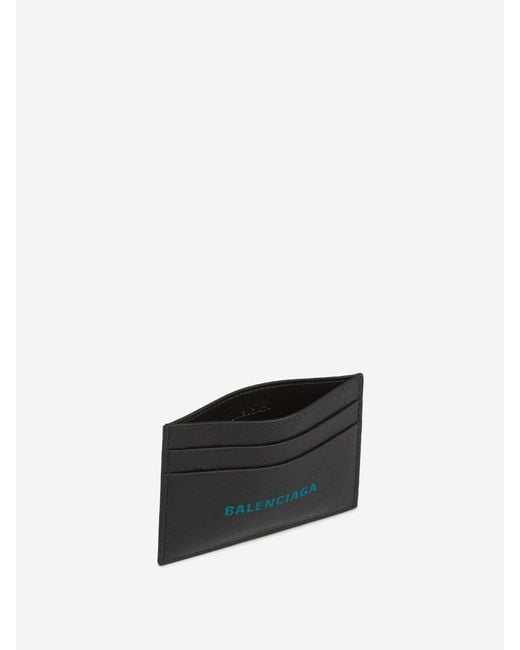 Tarjetero Piel Logo di Balenciaga in Black da Uomo
