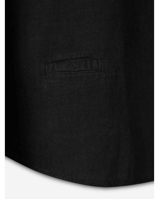 Santa Eulalia Black Linen Shirt for men