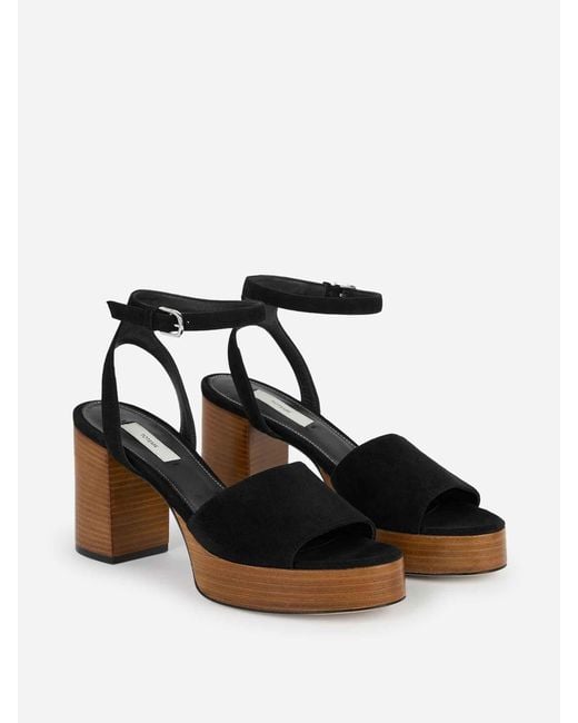 Totême  White Suede Platform Sandal