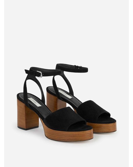 Totême White Suede Platform Sandal