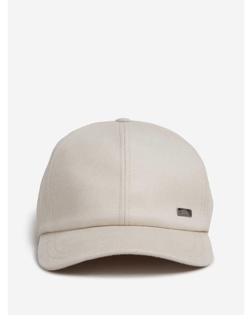 Herno White Flannel Cap for men