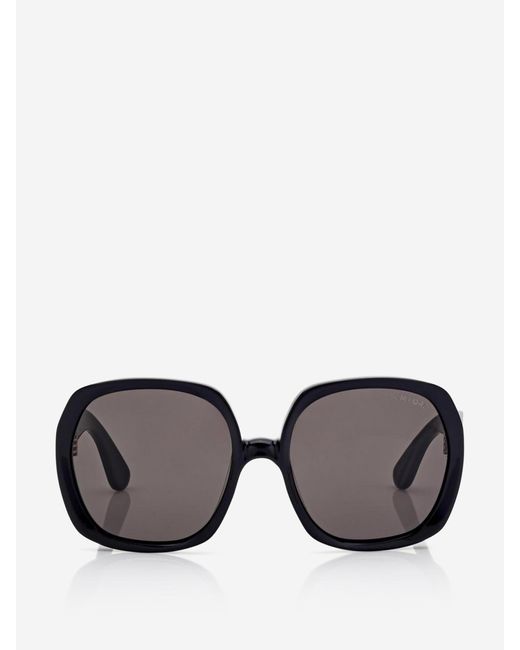 Tom Ford Black Runde Sonnenbrille