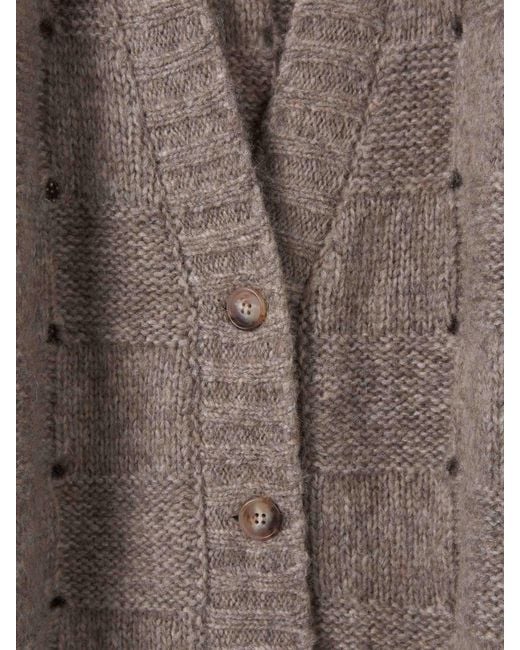 ELY ELY Brown Plaid Cardigan