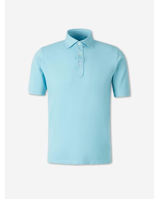 Santa Eulalia Blue Polo Piqué Cotton for men