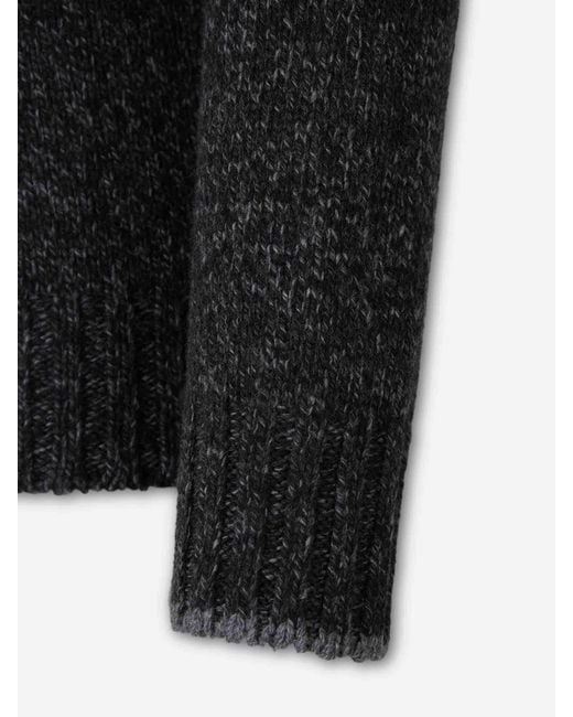 Santa Eulalia Black Woolen Sweater for men