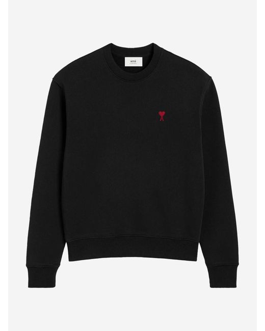 Sudadera Logo Algodón AMI de hombre de color Black