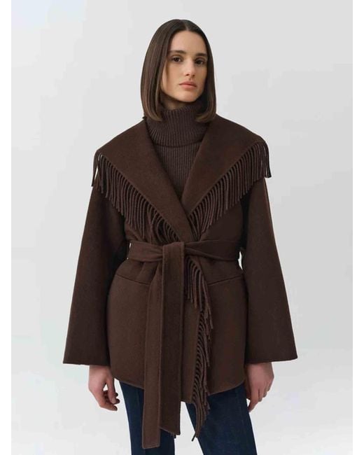 Jonathan Simkhai Brown Rowen Short Coat