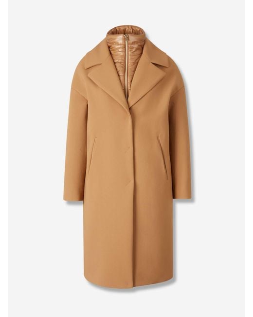 Herno Natural Wool Twill Coat