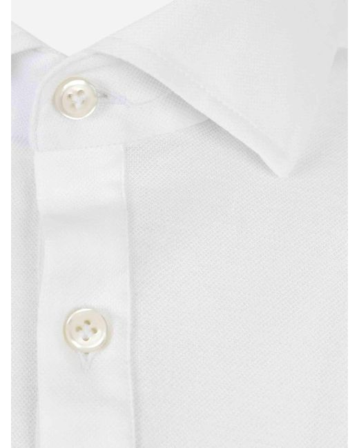 Santa Eulalia White Casual Cotton Shirt for men