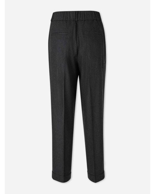 Peserico Black Straight Dress Pants