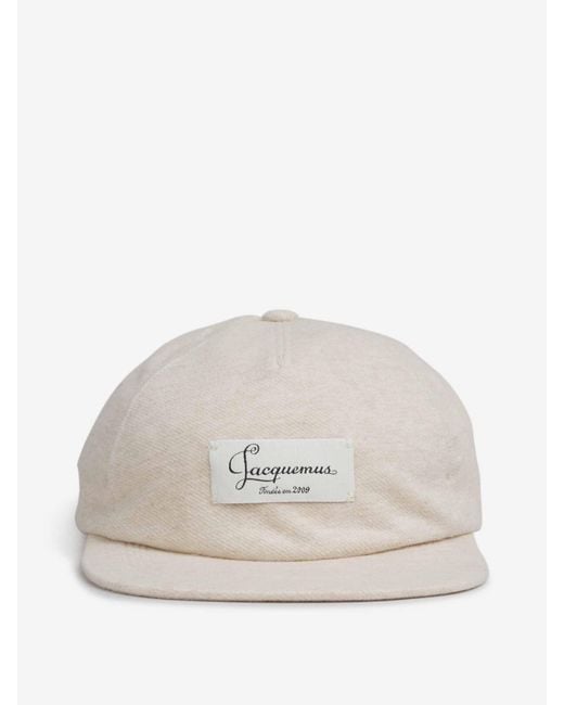 Jacquemus Natural Cap Patch Logo for men