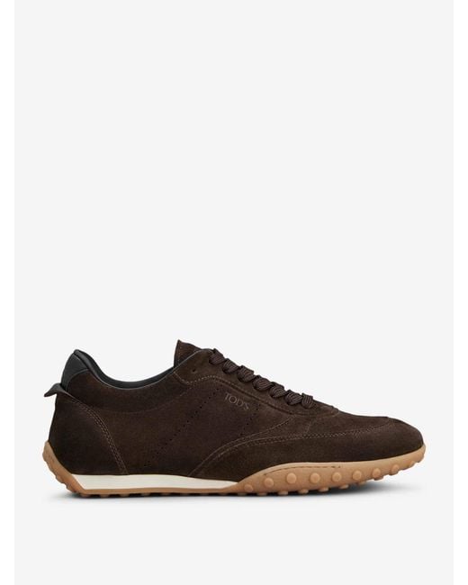 Tod's Brown Suede Sneakers for men