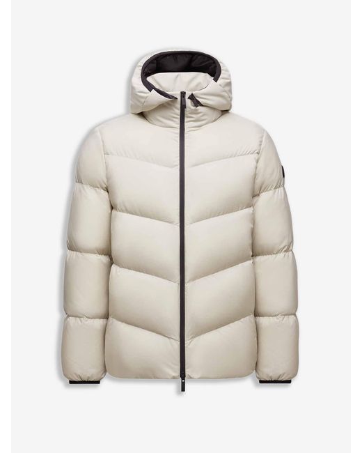 Piumino Con Cappuccio Forez di Moncler in Natural da Uomo