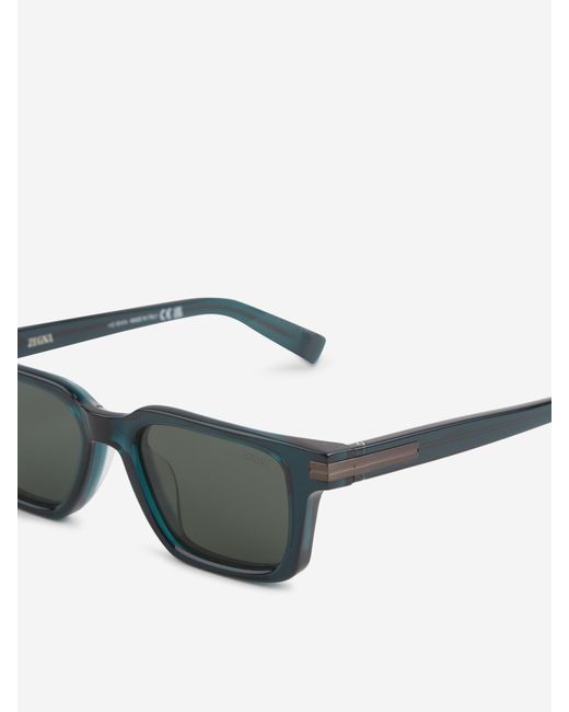 Zegna Gray Square Sunglasses for men