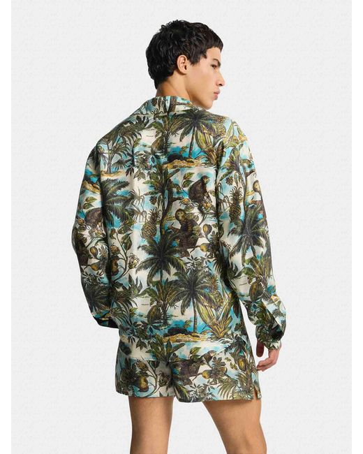 DSquared² Green Monkey Print Shirt for men