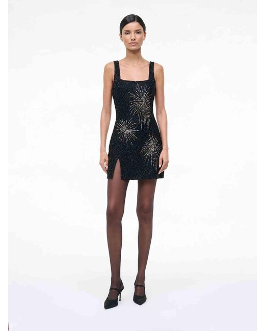 Staud Black Firework Dress
