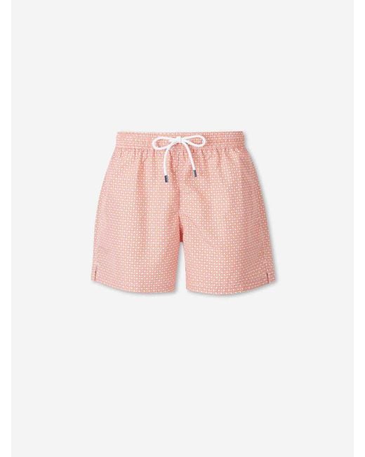 Fedeli Pink Printed Swimsuit for men