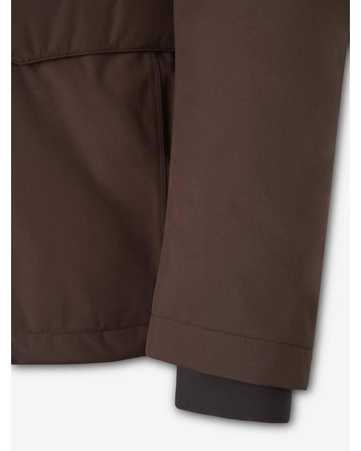 Herno Brown Long Feather Down Jacket for men