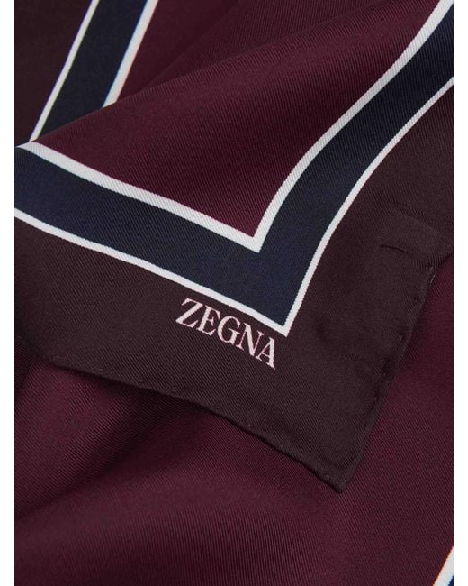 Zegna Purple Silk Pouch for men