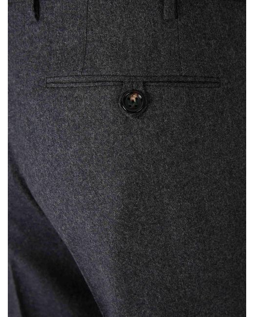 Berwich Blue Wool Dress Trousers for men