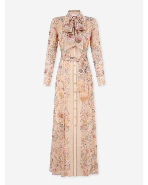 Zimmermann Natural Maxi Bow Dress