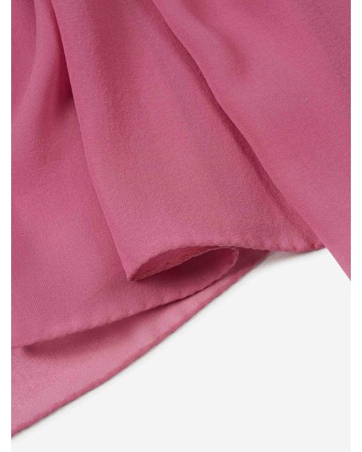 Santa Eulalia Pink Plain Silk Scarf