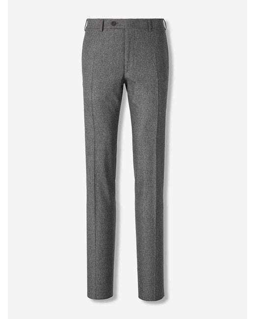 Canali Gray Straight Wool Suit for men