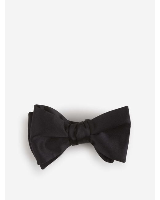 Brioni Black Essential Knotted Bow Tie for men