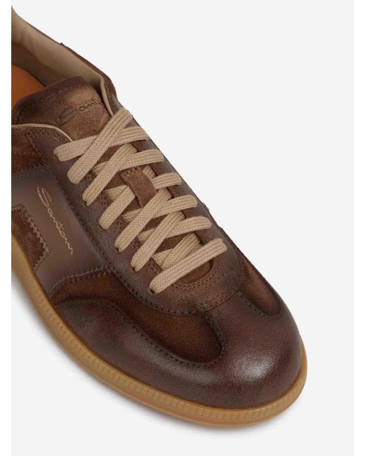 Santoni Brown Dbs Oly Sports Shoes for men