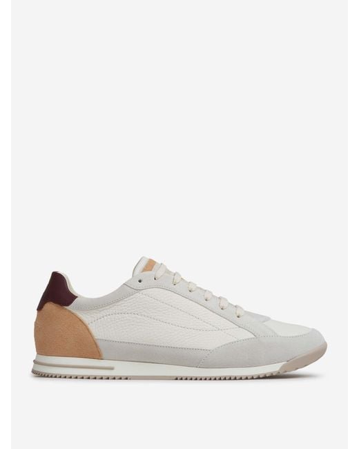 Brunello Cucinelli White Leather Sneakers for men