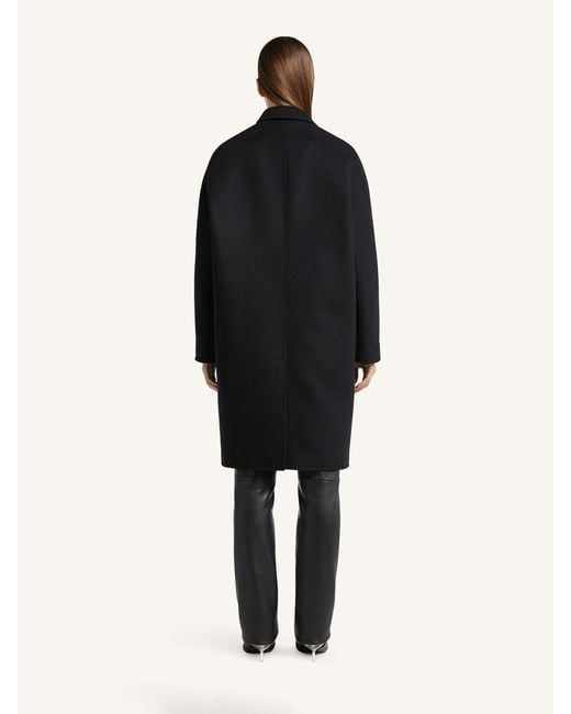Courreges Black Oversized Long Coat