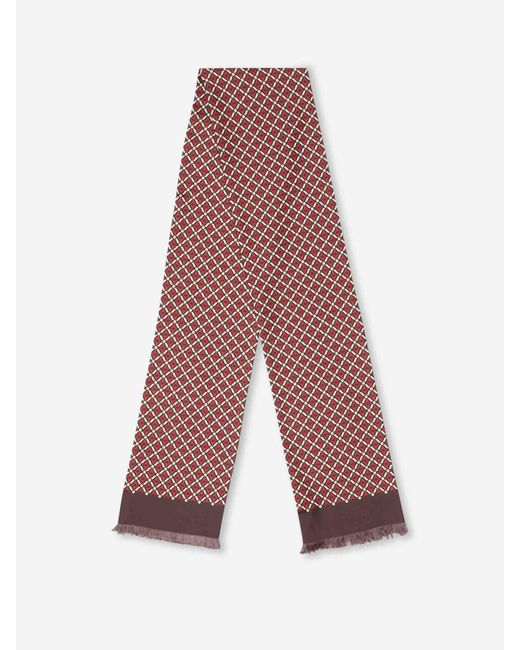 Santa Eulalia White Printed Scarf for men